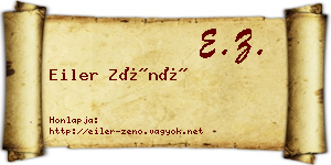 Eiler Zénó névjegykártya